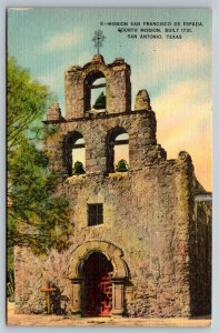 Mission San Francisco De Espada  San Antonio Texas   Postcard