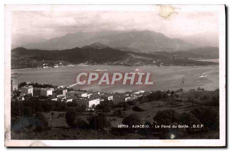 Old Postcard Ajaccio Le Fond Du Golfe