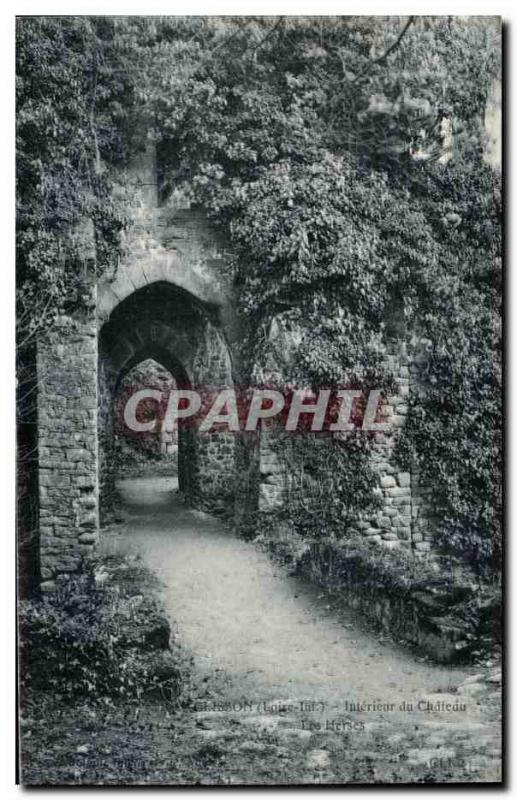 Old Postcard Clisson Interieur du Chateau Harrows