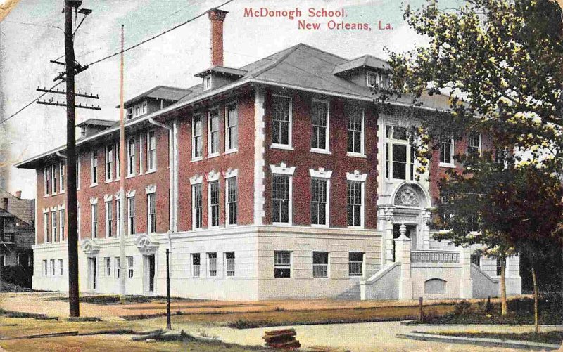 McDonogh School New Orleans Louisiana 1909 postcard