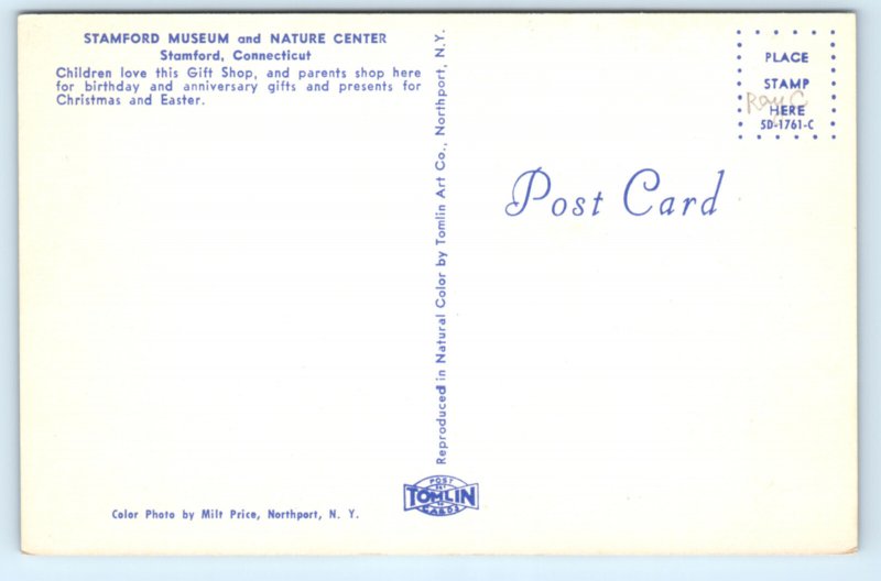 Stamford Connecticut CT Nature Center Gift Shop Postcard