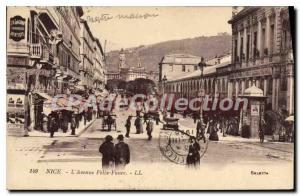 Postcard Old Nice Felix Faure Avenue