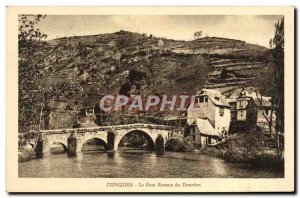 Old Postcard Conques The Roman Bridge Dourdon