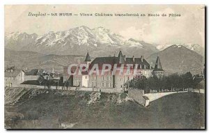 Old Postcard Dauphine La Mure Vieux Chateau into Girls School