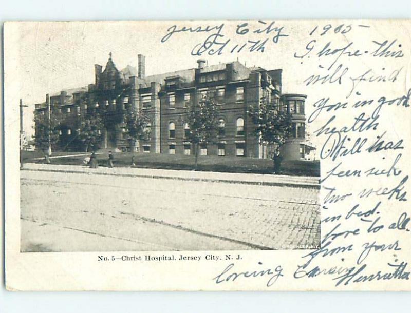 Pre-1907 CHRIST HOSPITAL Jersey City New Jersey NJ A3094