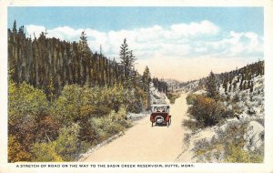 Road To Basin Creek Reservoir, Butte, Montana c1920s Keefe Bros Vintage Postcard
