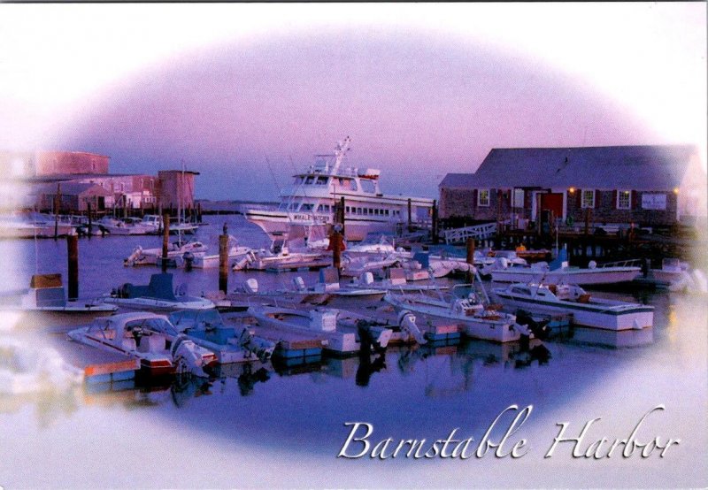 2~4X6 Postcards BARNSTABLE HARBOR, MA Massachusetts MARINA~Boats & AERIAL VIEW