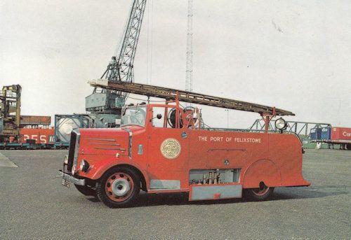 Felixstowe Port  Fire Engine Suffolk Postcard