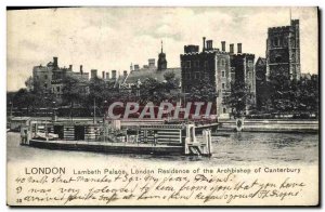 Postcard Old Lambeth Palace Residence of the Archbishop of Canterbury London