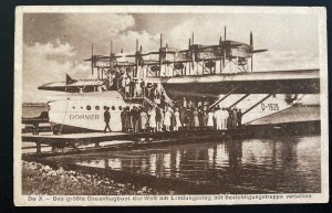 Mint Dornier DOX Giant Seaplane Real Picture Postcard Ready To Flight
