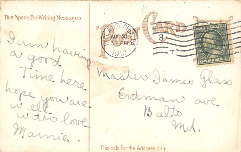 Philadelphia Pennsylvania 1910 Postcard Elkins Masonic Orphanage For Girls