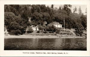 Vesuvius Lodge Salt Spring Island BC c1942 Real Photo Postcard E52