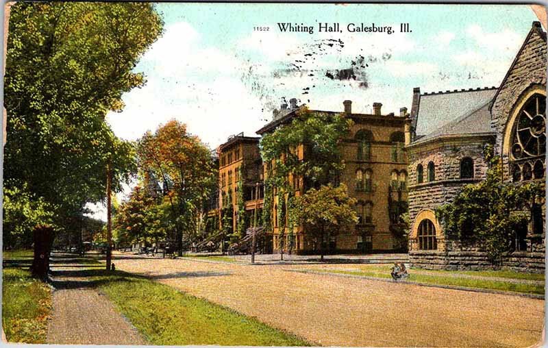 Postcard BUILDING SCENE Galesburg Illinois IL AO5159