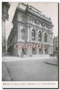 Old Postcard Paris Le Nouvel Opera Comique and Place Boieldieu