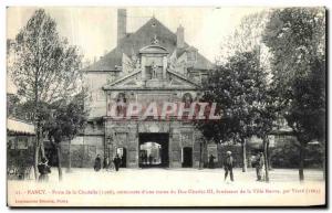 Old Postcard Nancy Gate Citadel surmounted a statue of Duke Charles III