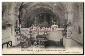 Old Postcard Saint Gilles crypt Tomb of the Great Saint Gilles