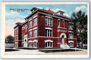 Lawrence Kansas Postcard Manual Training School Exterior Building c1915 Vintage