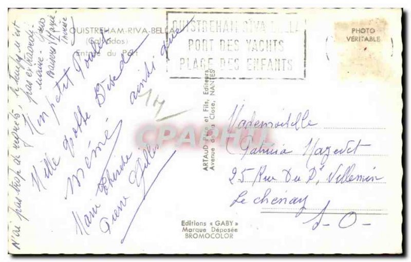 Modern Postcard Ouistreham port Entree Boat