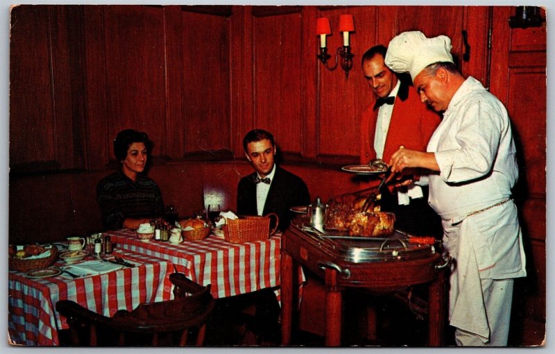 Vtg Stamford Connecticut CT The Prime Rib Restaurant Chef 1950s View Postcard