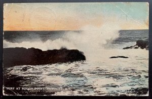 Vintage Postcard 1915 Surf at Rough Point, Newport, Rhode Island