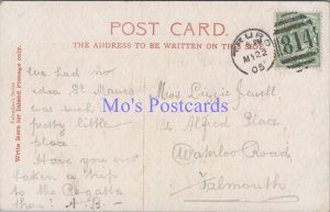 Genealogy Postcard - Jewell, 4 Alfred Place, Waterloo Road, Falmouth  GL1938