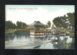 JACKSON TENNESSEE LANCASTER PARK LAKE SCENE VINTAGE POSTCARD