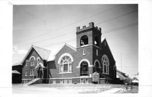 Mason City Illinois First Christian Church Real Photo Antique Postcard K48277