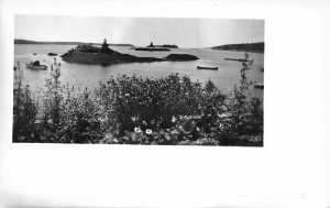 J15/ Bayville Maine RPPC Postcard c1920s Birdseye Islands Boats 52