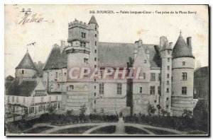 Old Postcard Bourges Palais Jacques heart View from the Square Berry