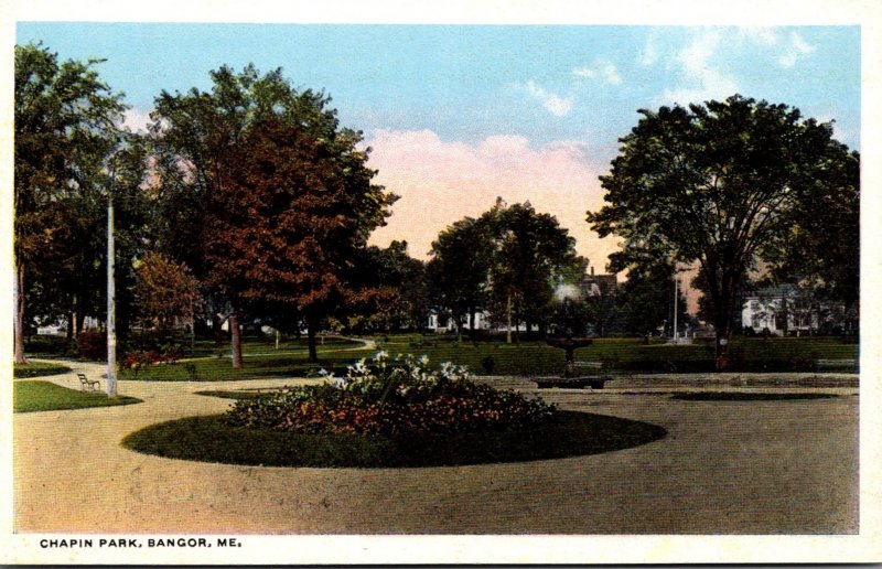 Maine Bangor Scene In Chapin Park