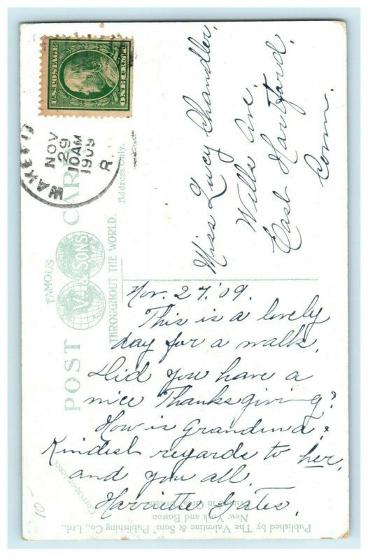 1909 Peace Dale Grammar School, Peace Dale Rhode Island, RI Postcard