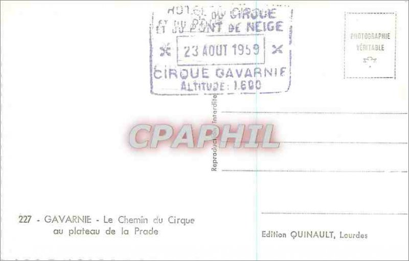 Postcard Modern chemain the Gavarnie circus parade to the plate