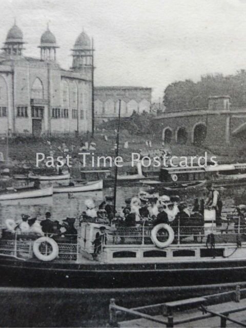 Nottingham TRENT BRIDGE & STEAM FERRY c1910 by Boots Cask Chemist