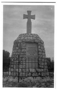 War Memorial at New Leeds Scotland Military RPPC Postcard