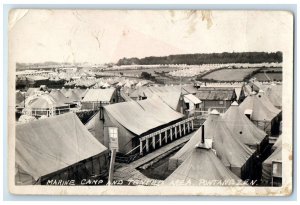 c1910's Marine Camp And Tented Area Pontanezen France WWI RPPC Photo Postcard