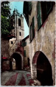 Cagnes-Sur-Mer Vieux Cagnez Place Du Chateau Porte De France Postcard