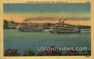 Steamboat Race, Ohio River - Louisville, Kentucky KY  