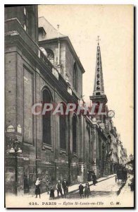 Postcard Old Church Paris St Louis Island