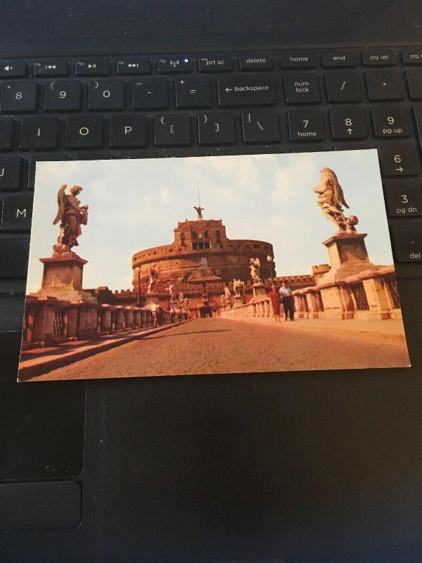 Vintage Postcard; Castle Angelo, Rome Italy