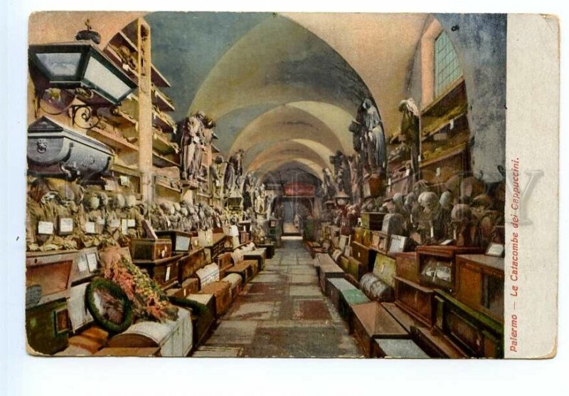 499140 Italy Palermo Cappuccini catacomb cemetery Vintage postcard