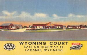 Laramie Wyoming Court Street View Antique Postcard K37478
