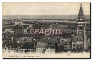 Old Postcard Dunkirk panoramic view