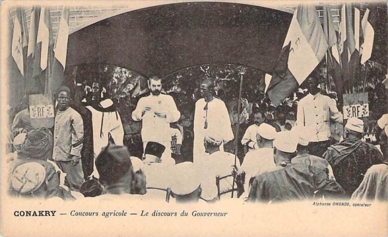 Guinée - Conakry - Concours Agricole, Le discours du Gouverneur