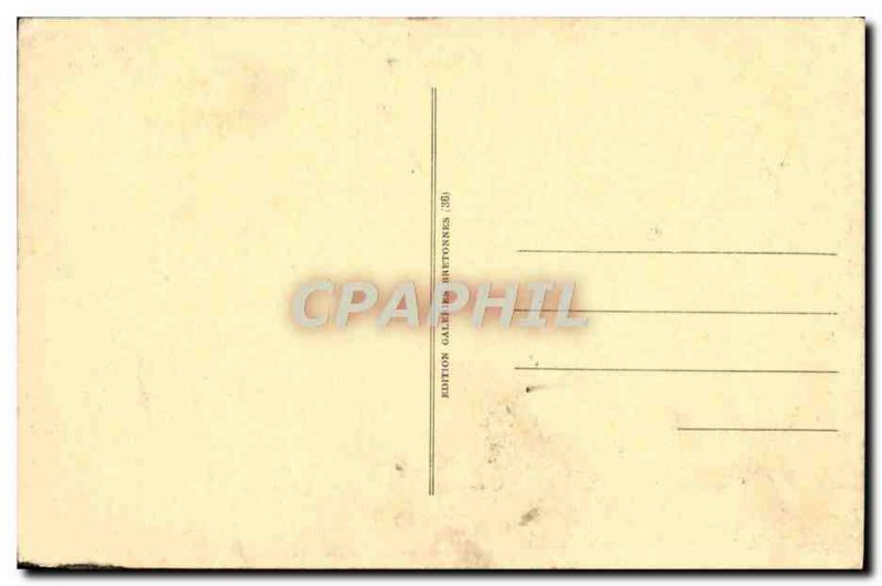 Old Postcard Trebeurden Standing Stone From Penvern between & # 39ile Grande ...