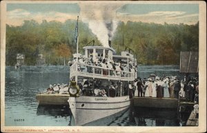 Adirondacks New York NY Steamer Ship Boat 1910s-30s Postcard