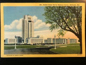 Vintage Postcard 1954 United States Naval Medical Center Bethesda Maryland