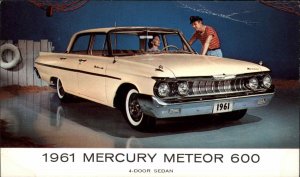 1961 Mercury Meteor 600 4-Door Sedan Classic Car Ad Vintage Postcard