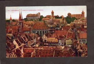 Panoramic View of Nuremberg Germany German Europe Postcard Carte Postale