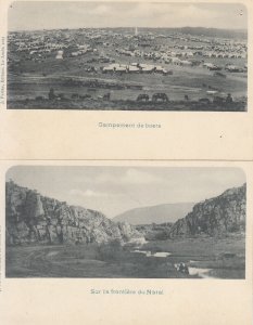 South Africa Transvaal Natal border boer camp lot of 2 vintage postcard 