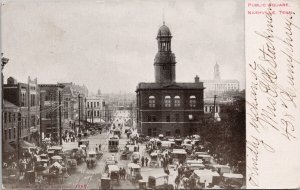 Public Square Nashville TN Tennessee Trolleys Wagons c1905 Kropp Postcard H59